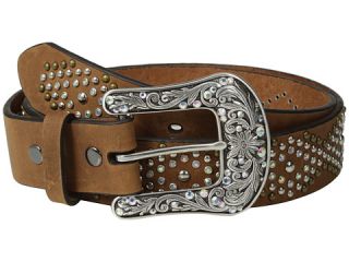 Ariat Diamond Patterned Studded Belt Brown