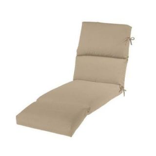 Home Decorators Collection Sunbrella Heather Beige Outdoor Chaise Lounge Cushion 1573610810