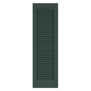 Perfect Shutters 12W in. Louvered Cathedral Top Vinyl Shutters   Shutters