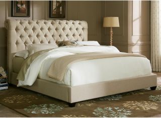 Upholstered Sleigh Low Profile Bed