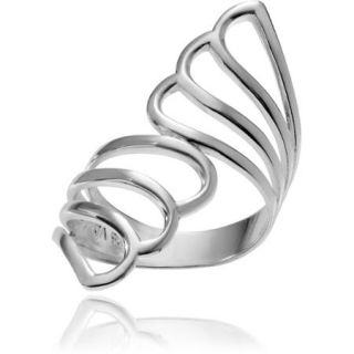Brinley Co. Women's Sterling Silver Long Finger Wrap Fashion Ring