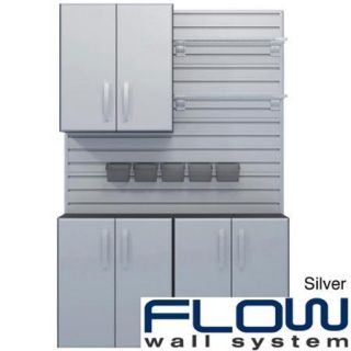 Flow Wall 4 piece Workstation Silver