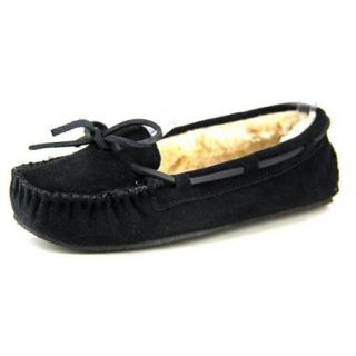 Minnetonka Cally Women US 8 Black Moccasin Slippers Shoes UK 6 EU 39