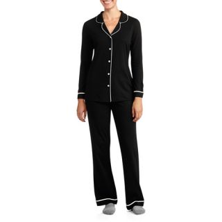 Women's Long Sleeve Notched Collar PJ Set (Sizes S   3X)