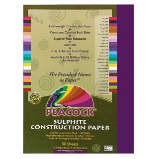 Pacon® Peacock Sulphite Construction Paper, 76 lbs., 9 x 12   Purple