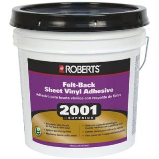 Roberts 2001 1 Gal. Felt Back Sheet Vinyl Glue Adhesive, Superior Grade 2001 1