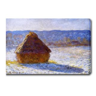 Claude Monet Grainstack in the Morning, Snow Effect Oil on Canvas