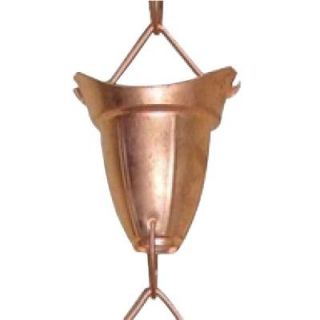 Amerimax Home Products 8.5 ft. Copper Bell Cup Rain Chain 255052