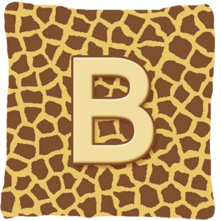 Carolines Treasures Monogram Initial Giraffe Indoor/Outdoor Throw