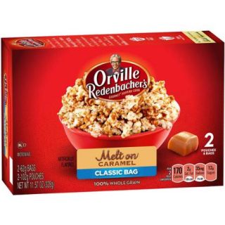 ORVILLE REDENBACHER'S Classic Bag Melt On Caramel Popcorn, 2 count