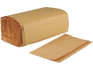 Boardwalk 6210 Singlefold Paper Towels, Natural, 9 x 9 9/20, 250/Pack, 16/Carton
