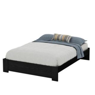 South Shore Furniture Mikka Queen Size Platform Bed in Black Oak 3541A1