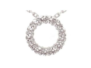 Circle of love diamond pendant 2.20 ct. diamond necklace with chain white gold