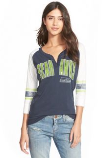 47 Brand Seattle Seahawks   Rookie Three Quarter Sleeve Graphic Henley