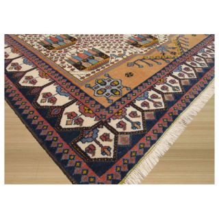 Hand Knotted Ivory Area Rug by Eastern Rugs