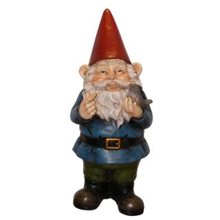 Charming Garden Gnome in Red, Green and Blue
