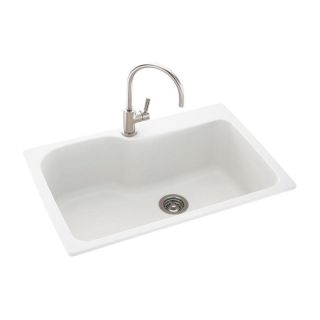 Swanstone KS03322SB Single Basin Drop In/Undermount Kitchen Sink   Kitchen Sinks