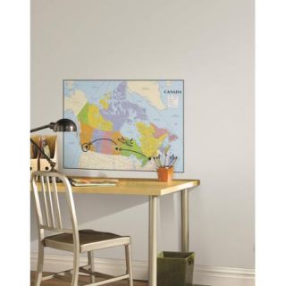 Canada Map Peel and Stick Dry Erase Giant Wall Decals