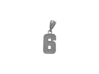 Genuine Sterling Silver Number 6 Pendant with a  chain