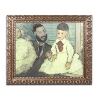 Trademark Fine Art 16 in. x 20 in. "Comte le Pic and his Sons" by Edgar Degas Framed Printed Canvas Wall Art BL0382 G1620F