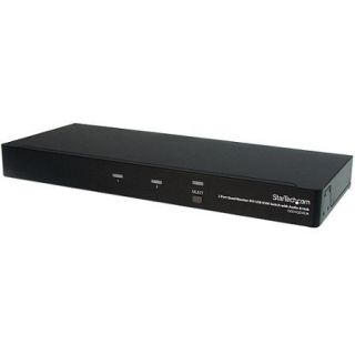 StarTech 2 Port Quad Monitor Dual Link DVI USB KVM Switch with Audio and Hub