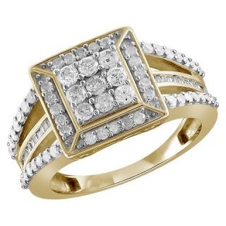00 CT. T.W. Round and Baguette Cut White Diamond Ring