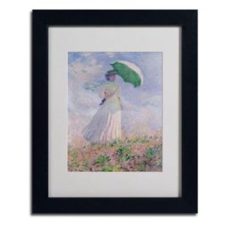 Trademark Fine Art 11 in. x 14 in. Woman with a Parasol Matted Black Framed Wall Art BL01189 B1114MF