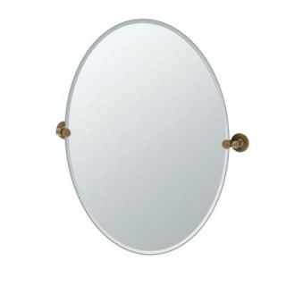 Gatco Cafe 32 in. L x 28.75 in. W Large Oval Wall Mirror in Bronze 4439LG