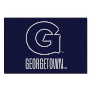 FANMATS NCAA Georgetown University Blue 1 ft. 7 in. x 2 ft. 6 in. Accent Rug 4517