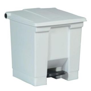 Rubbermaid Commercial Products 8 Gal. White Step On Trash Can FG614300WHT