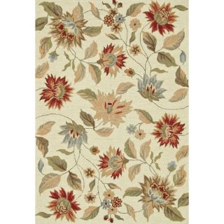Hand hooked Savannah Ivory/ Red Rug (23 x 39)   Shopping