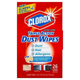 Triple Action Extra Large Dust Wipes   26 Count