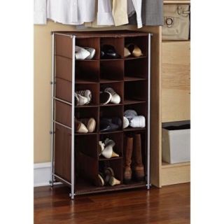 Mainstays Shoe and Boot Rack, Silver/Brown