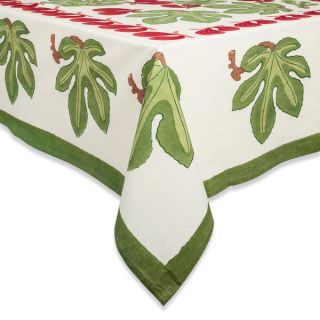 Couleur Nature Fig Red/ Green Square Tablecloth