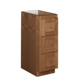 Simplicity by Strasser Simplicity Shaker 12 in. W x 21 in. D x 34.5 in. H Vanity Drawer Bank Cabinet Only in Medium Alder 01.182.2
