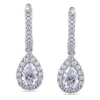 Miadora 14k Gold 1 2/5ct TDW Certified Diamond Dangle Earrings (F G