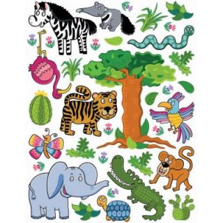 Spirit 25.5 in. x 33.5 in. Assorted Jungle Wall Decal 350 0206