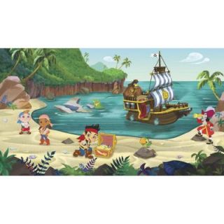 RoomMates 72 in. x 126 in. Jake and the Never Land Pirates XL Chair Rail Pre Pasted Wall Mural JL1307M