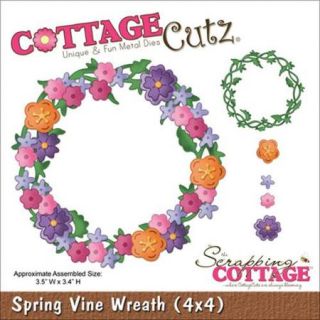 CottageCutz Die 4"X4" Spring Vine Wreath