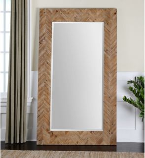 Uttermost Demetria Oversized Wooden Wall or Leaner Mirror   43.75W x 74H in.   Mirrors