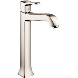 Hansgrohe Metris C Single Hole 1 Handle Mid Arc Bathroom Faucet in Polished Nickel 31078831