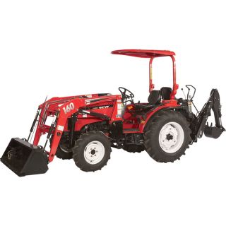 NorTrac 35XT 35 HP 4WD Tractor with Front End Loader & Backhoe — with Turf Tires  35 HP Tractors