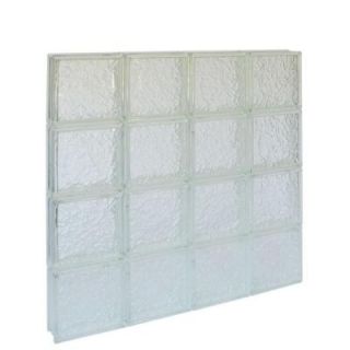 Pittsburgh Corning 31 in. x 31 in. x 3 in. IceScapes Pattern Solid Glass Block Window 100892