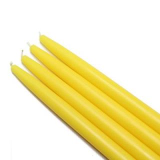 Zest Candle 10 in. Yellow Taper Candles (12 Set) CEZ 025