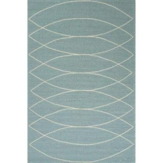 Home Decorators Collection Canoe Dusty Turquoise 7 ft. 6 in. x 9 ft. 6 in. Geometric Area Rug 2559730330
