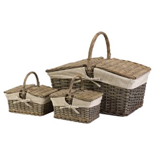 Olivia Picnic Baskets   Set of 3   Decorative Boxes & Baskets