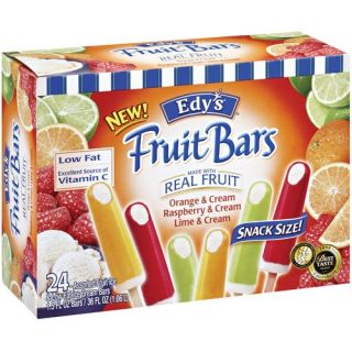 Edy's Orange & Cream/Raspberry & Cream/Lime & Cream Fruit Bars, 36 fl oz