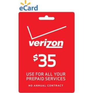 Verizon Wireless $35 Refill Prepaid Card 