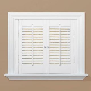 homeBASICS Traditional Real Wood Snow Interior Shutter (Price Varies by Size) QSTC2336
