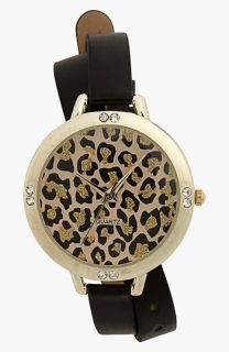 Titanium Leopard Face Double Wrap Watch, 45mm (Juniors)